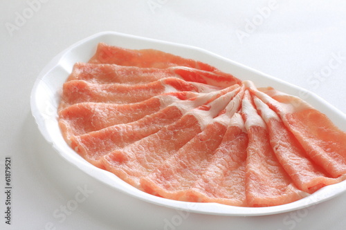 freshness sliced por for Japanese Shabu Shabu