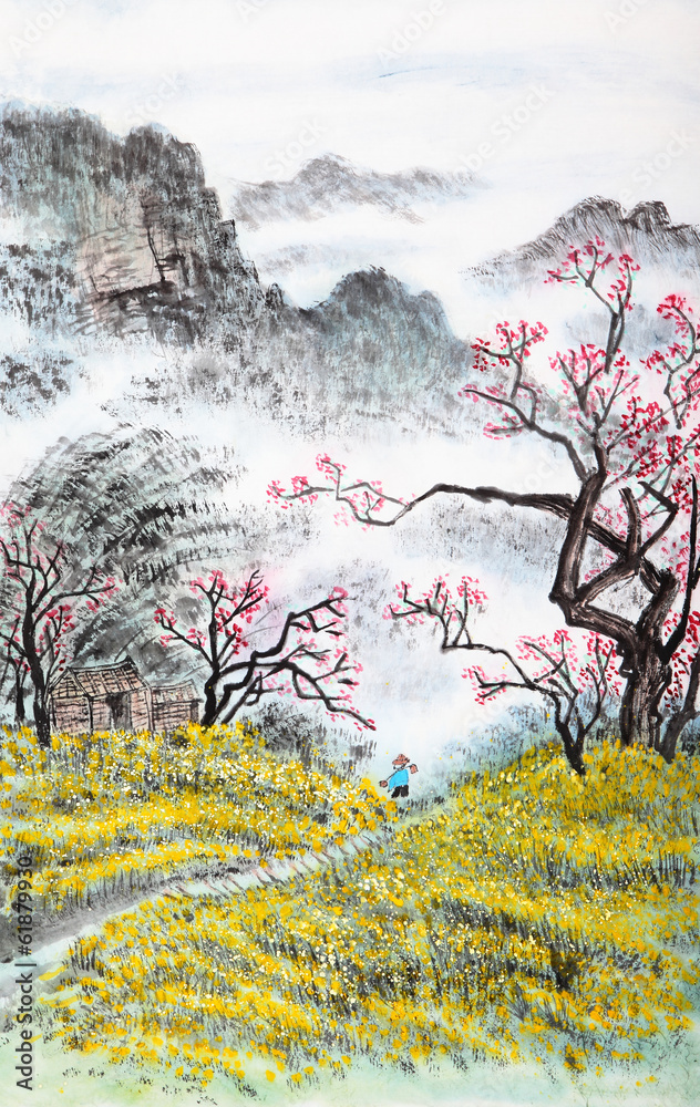 Plakat traditional Chinese painting , landscape