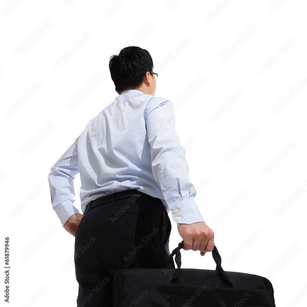 Successful business man looking copy space Successful business man looking copy space