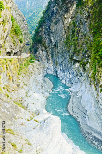 Rocky River in Toroko Gorge in Taiwan photo