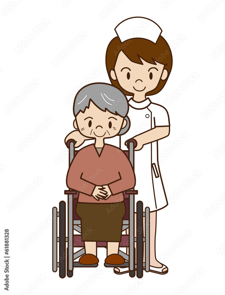 看護士と高齢者 看護士と高齢者