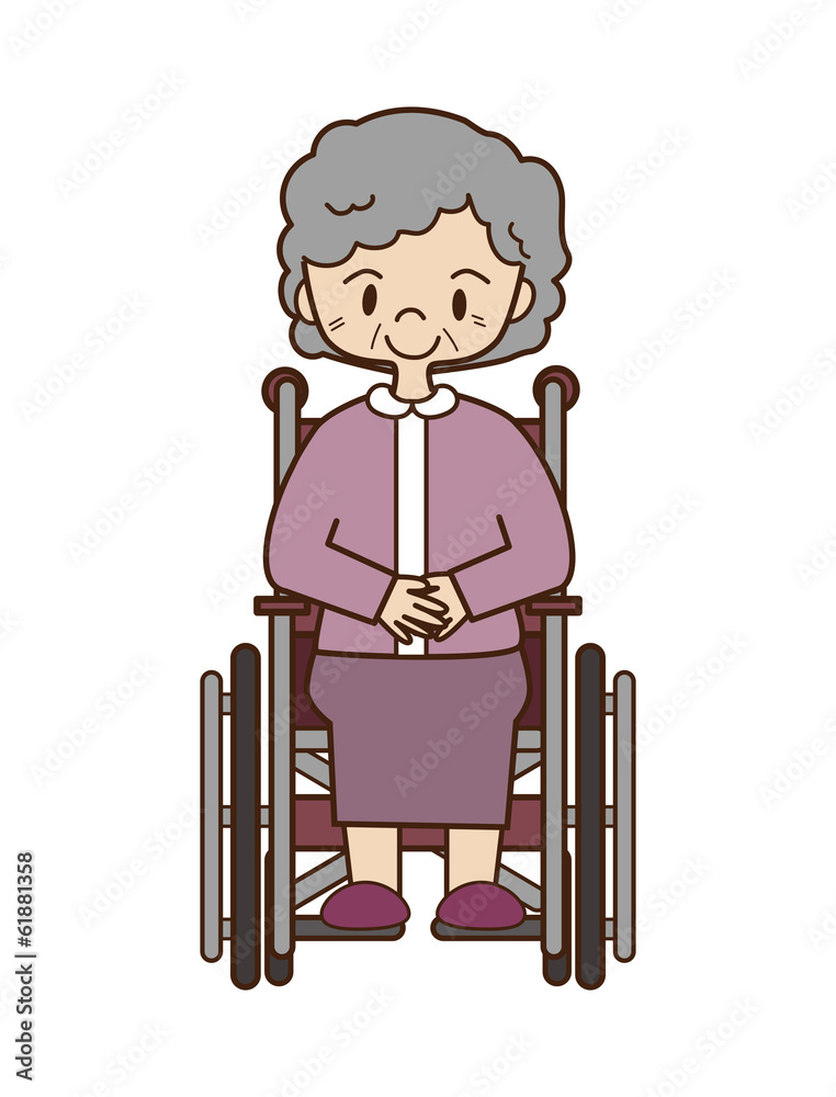 車椅子の女性高齢者