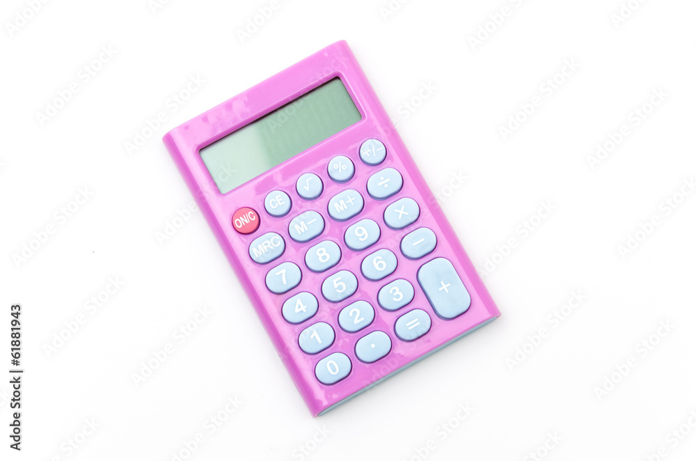 Calculator isolated white background Calculator isolated white background