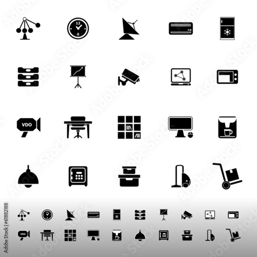 General office icons on white background photo