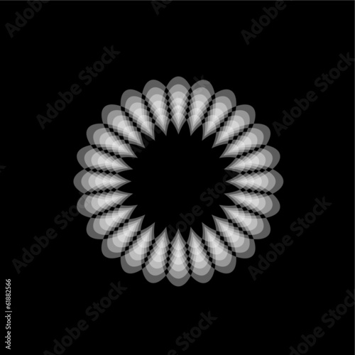 Flower shaped ornament or frame for web