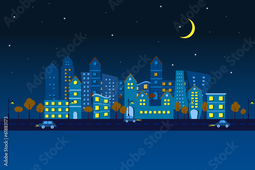 Paper City in Night view