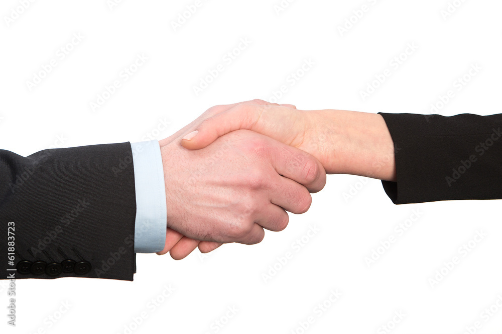 businessb handshake isolated on white background businessb handshake isolated on white background