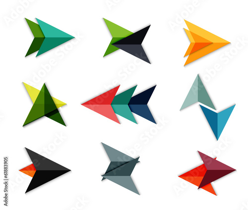 Vector arrow business geometric stickers © antishock