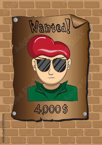 Posters of a wanted bandit