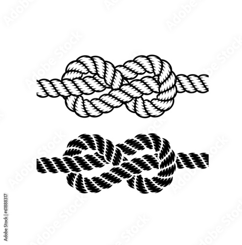 rope knot on a white background