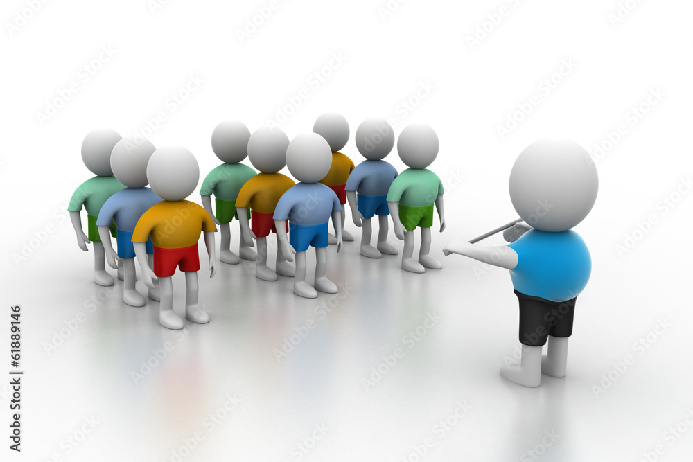 Leader speaking to audience. 3d rendered illustration. Leader speaking to audience. 3d rendered illustration.