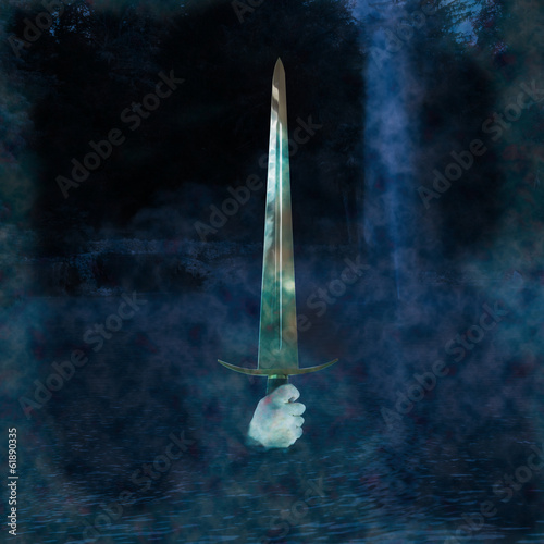Fototapeta Naklejka Na Ścianę i Meble -  Sword from the lake
