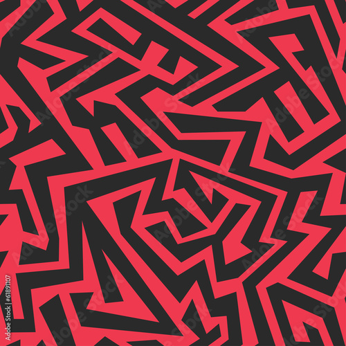 red tribal seamless pattern