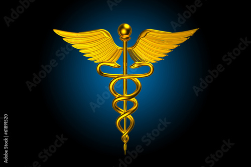 3d medical logo on a colour background