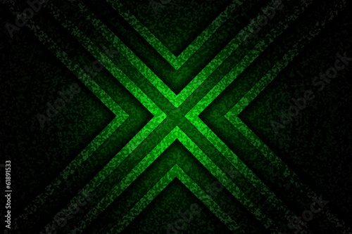 Abstract green x background