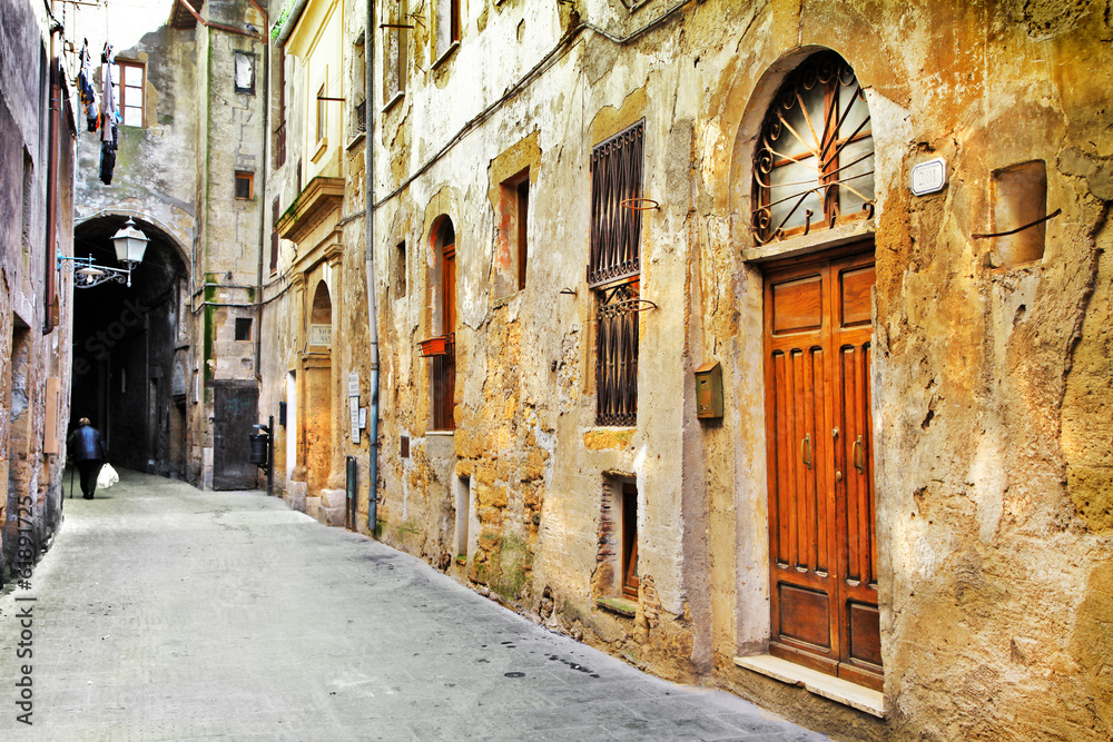 streets of old Tuscany, Italy