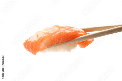 Salmon Sushi isolated in white background