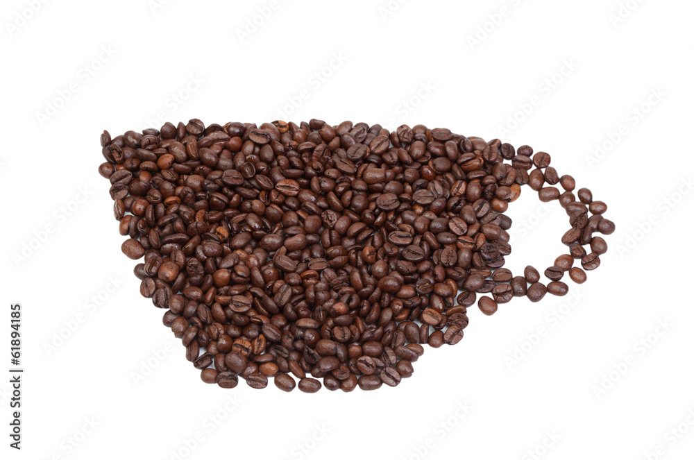 Drawn with roasted coffee cup Drawn with roasted coffee cup