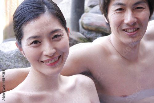 couple in hot spring