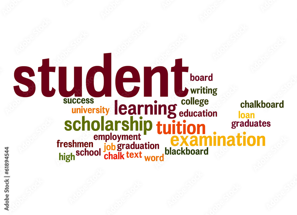 Obraz premium Student word cloud