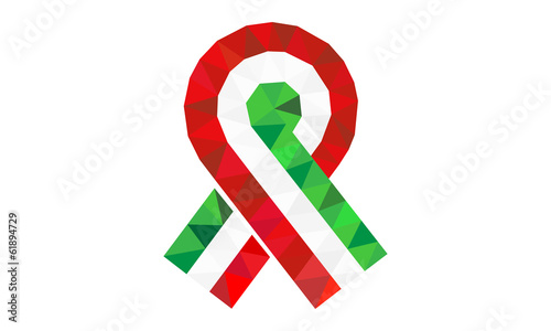 Hungarian Revolution of 1848, tricolor cockade vector photo