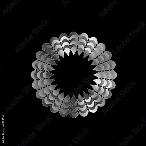 Flower shaped ornament or frame for web