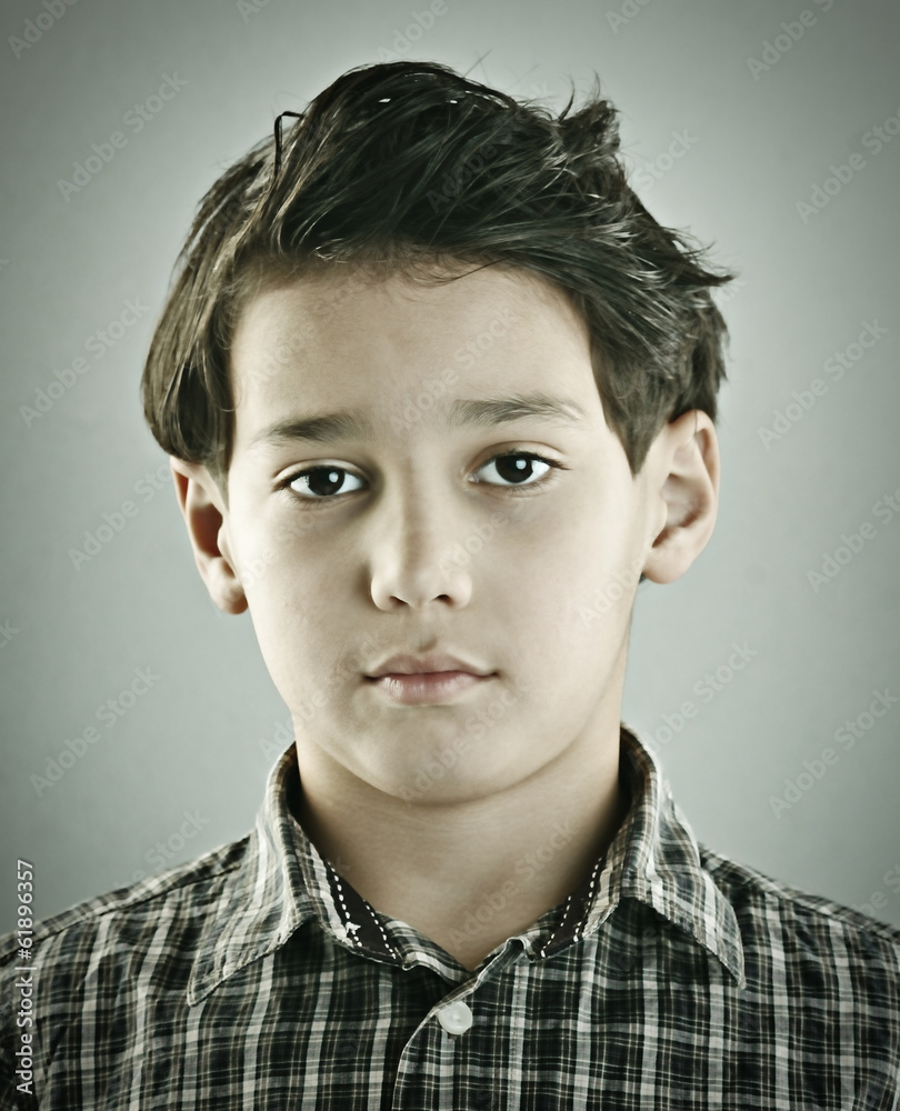 Little cute boy posing for retro style photography Little cute boy posing for retro style photography