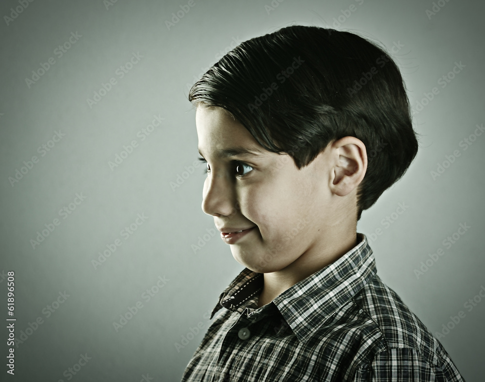 Little cute boy posing for retro style photography Little cute boy posing for retro style photography