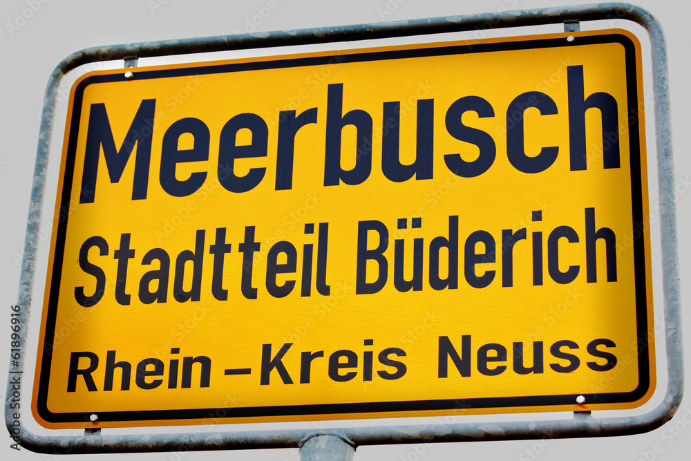 City limit sign, City of Meerbusch Germany City limit sign, City of Meerbusch Germany