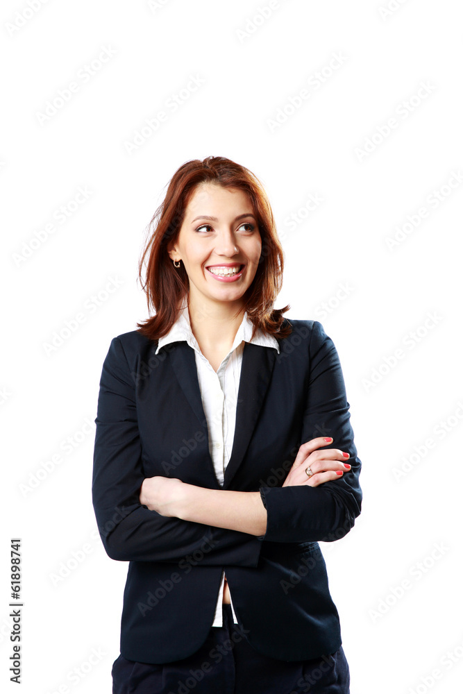 Smiling businesswoman with arms folded Smiling businesswoman with arms folded