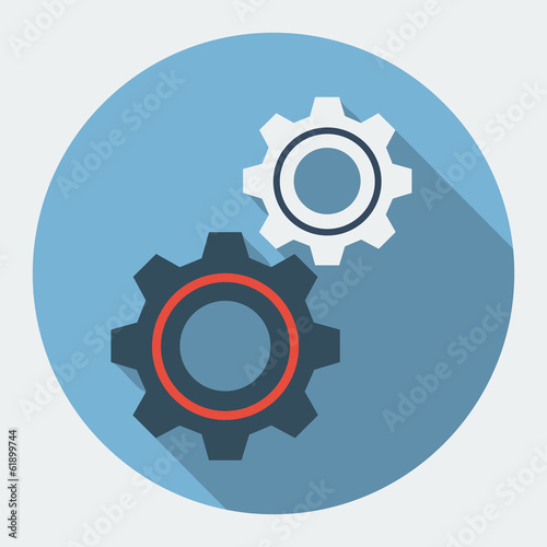 Cog settings flat icon