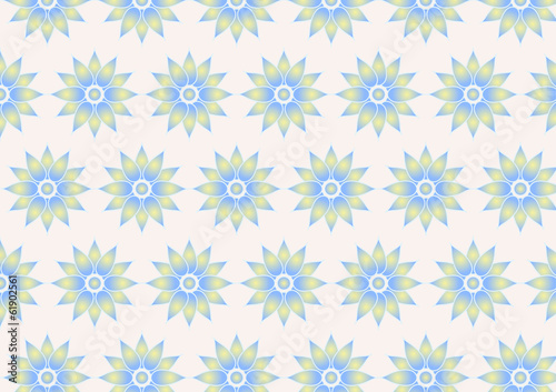 Retro Flower Pattern on Pastel Color
