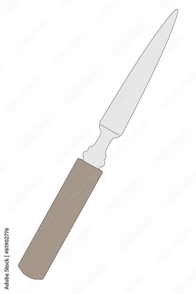 cartoon image of office knife
