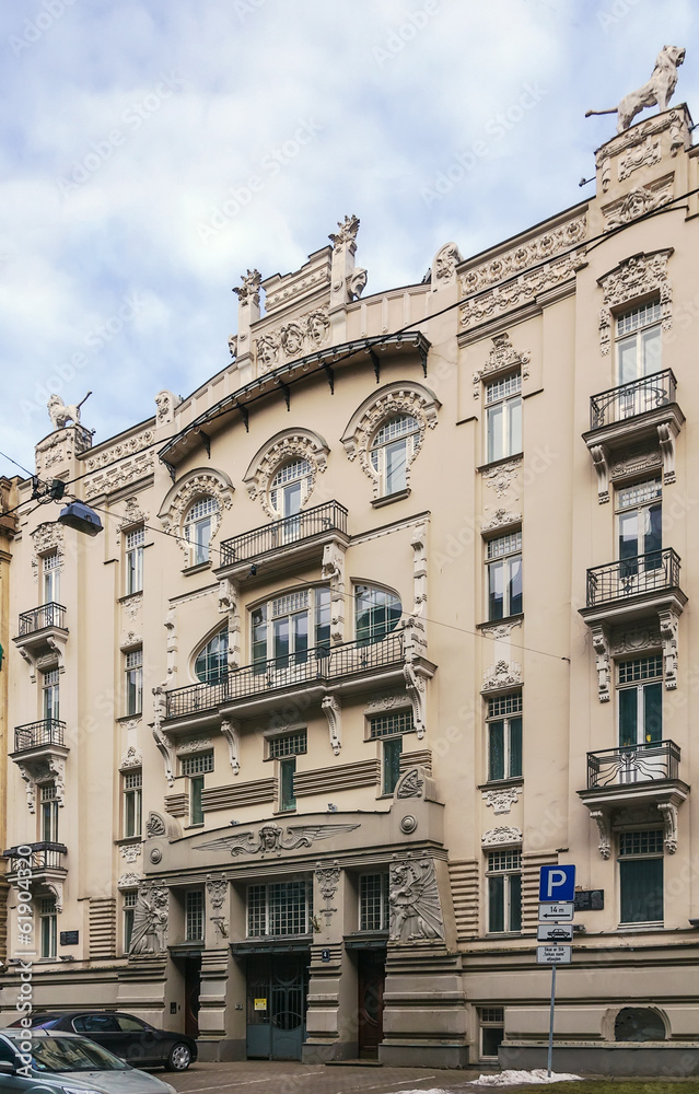 the building in Art Nouveau style, Riga