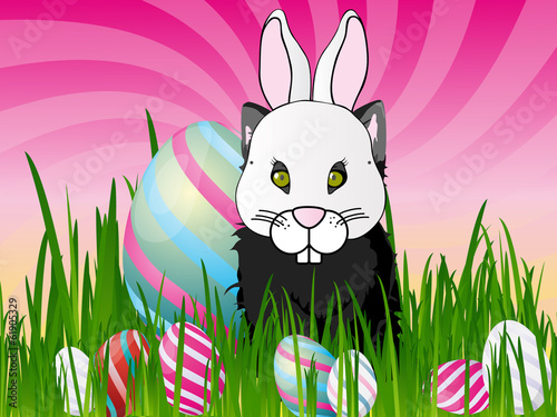 lapin chat paques