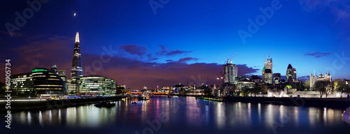 London skyline panorama at night, England the UK. Tower of Londo #61905734