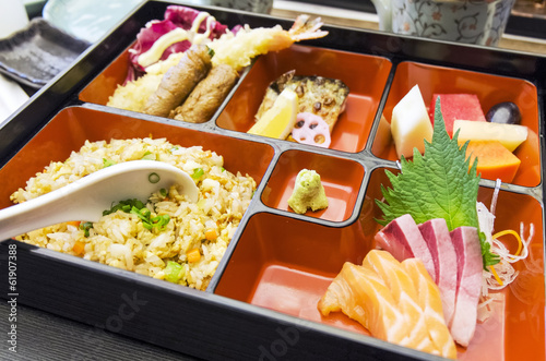 Typical Japanese Bento meal set