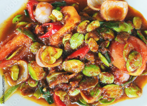 Sambal Petai or Stinky Beans Fried Sambal