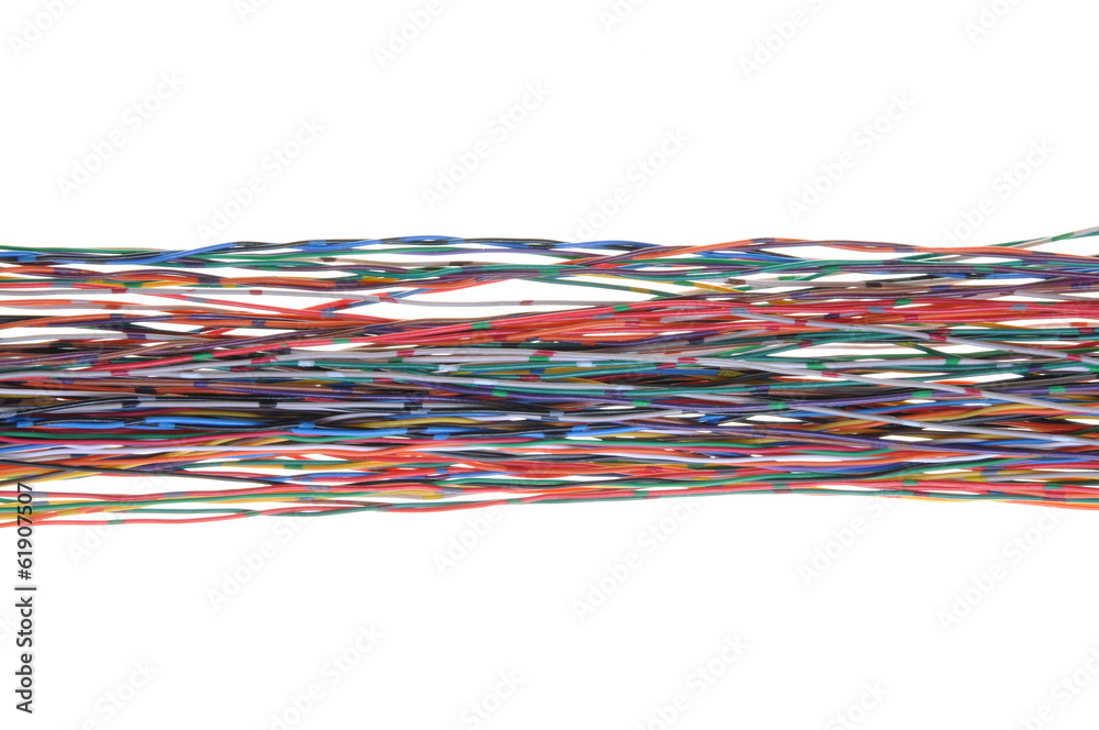 Computer cable isolated on white background Computer cable isolated on white background