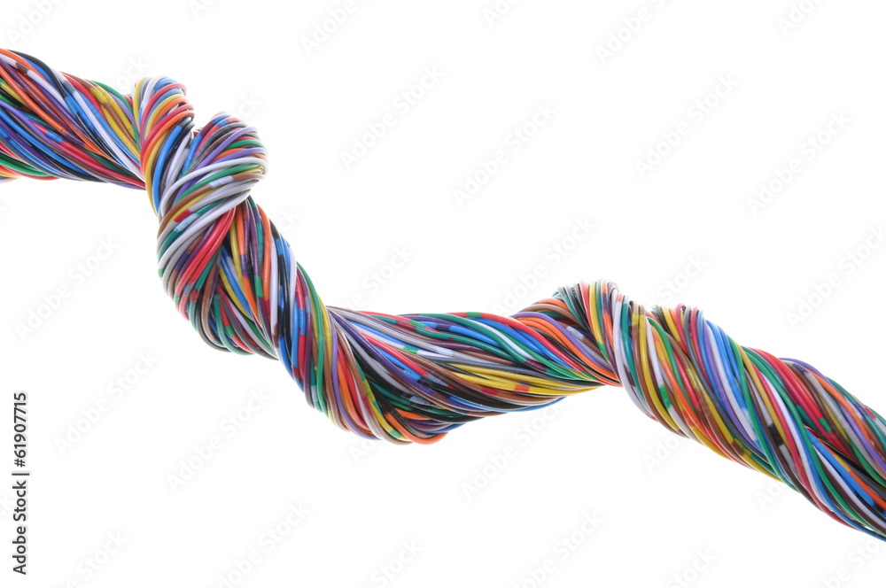 Computer cable isolated on white background Computer cable isolated on white background