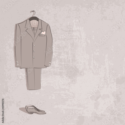 sketch groom suit