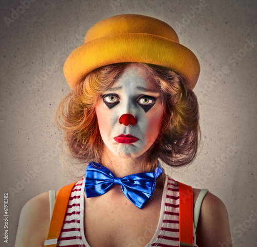 sad clown photo