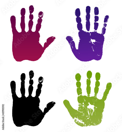Old man four hand prints