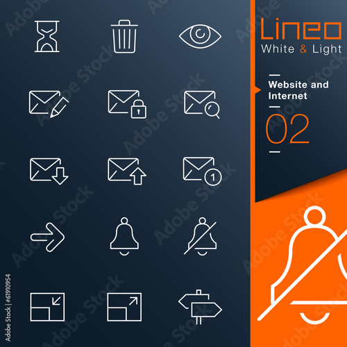 Lineo White & Light - Website and Internet outline icons photo