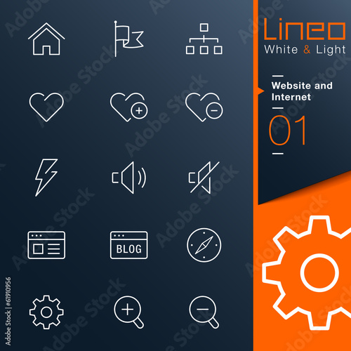 Lineo White & Light - Website and Internet outline icons