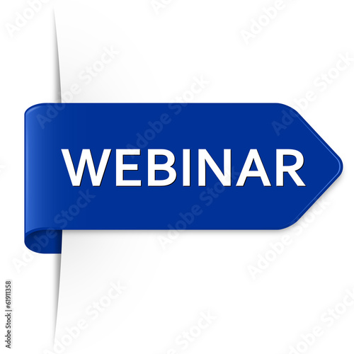 Langer azurblauer Sticker Pfeil – WEBINAR