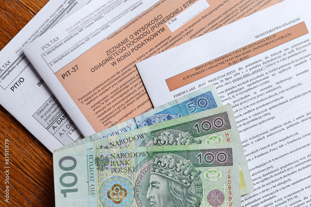 Obraz premium Polish income tax