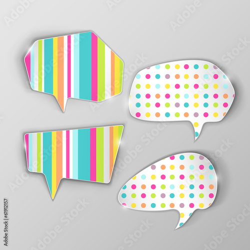 Trendy vector labels set