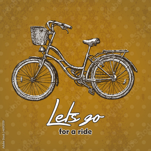 Vintage bicycle vector illustration