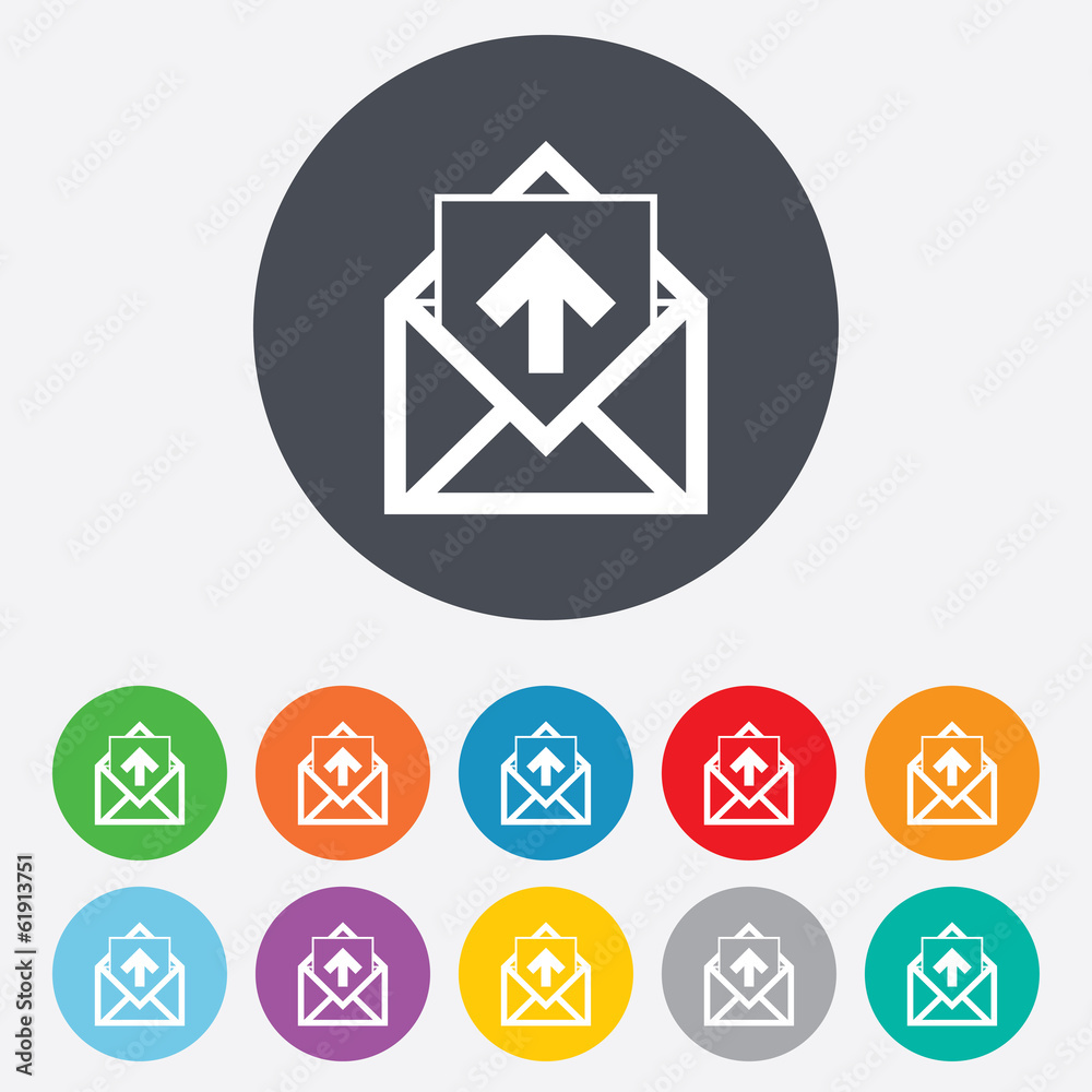 Mail icon. Envelope symbol. Outbox message sign Mail icon. Envelope symbol. Outbox message sign